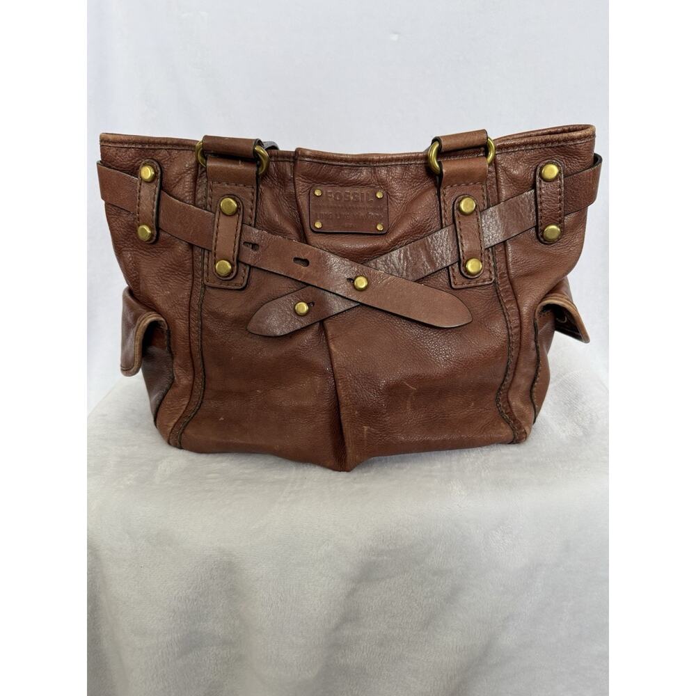 Fossil Long Live Vintage Brown Leather Shoulder Bag - Picture 1 of 14